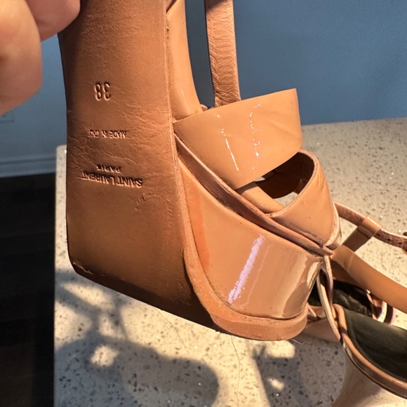 YVES SAINT LAURENT TRIBUTE PLATFORM SANDALS IN SMOOTH LEATHER - Picture 6 of 7